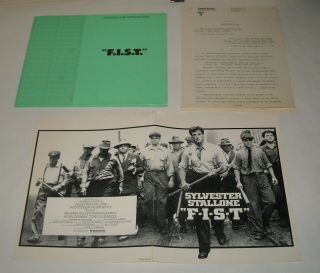 Fist Movie Promo Press Kit Sylvester Stallone Rod Steiger Peter Boyle W 16 Photo
