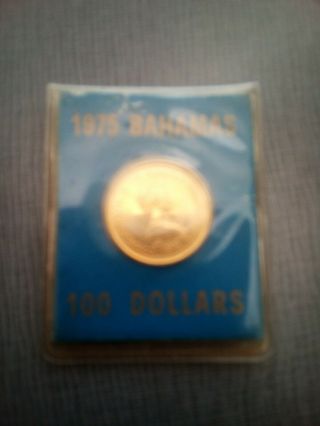 1975 Bahamas 100 Dollar Gold Coin