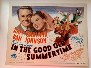 Judy Garland Vintage Lobby Card 1949 In The Good Old Summertime Van Johnson