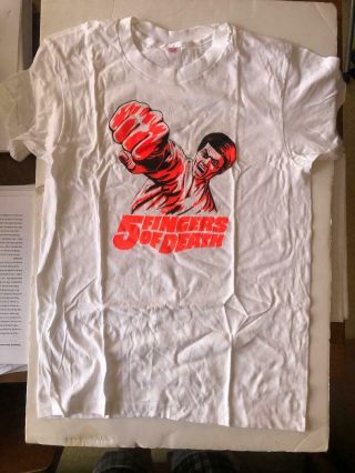 Five Fingers Of Death 1972 Imprinted T - Shirt Size M Hanes Brand
