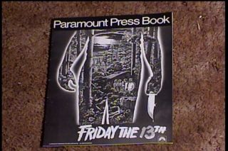 Friday The Thirteenth 13 Pressbook Complete 1980 Classic Horror Jason