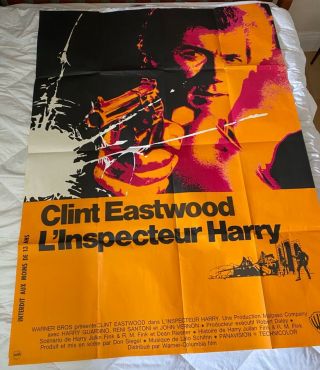 Dirty Harry / Clint Eastwood / Movie Poster / French / / 61.  5 X 45 "