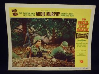 Audie Murphy To Hell And Back 1955 Lobby Card 5 Fine Wwii