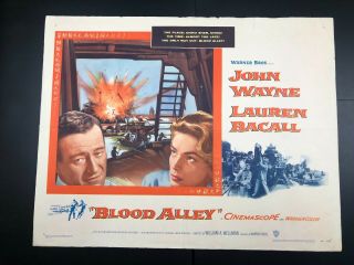 Blood Alley (1955,  John Wayne) Movie Poster - 22 " X 28 " Ex/ex,
