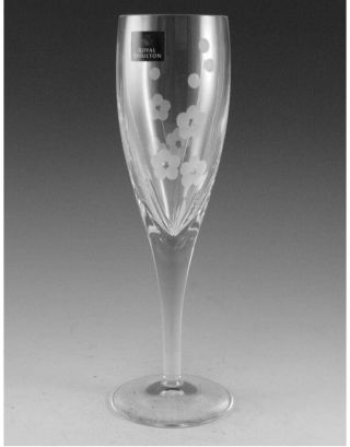 Royal Doulton Chelsea Champagne Crystal Flutes X 4