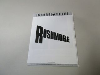 Movie Press Kit Rushmore Bill Murray 35 Mm Movie Slide,  Photo,  Info Booklet