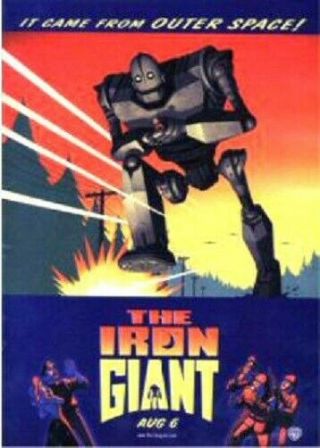 Iron Giant 2/s Rolled Movie Poster 1999 Double Sided