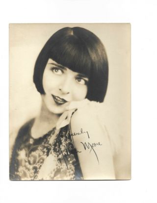 Colleen Moore Louise Brooks Style Autograph 1920s Inscribed Signed Orig Photo 75