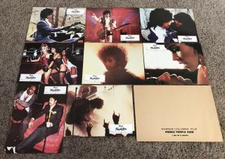 Set Of 8 French Purple Rain Lobby Cards,  Prince,  8x10 1/2