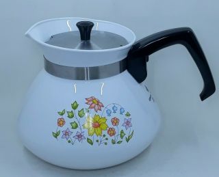 Corning Ware Corelle Vintage Meadow 6 Cup Tea Pot With Lid