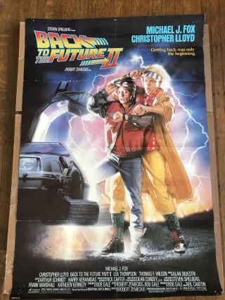 Back To The Future Ii 1989 Rare Vintage Movie Poster 27x41 Authentic