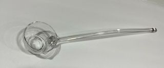 Vintage Clear Glass Single Spout Punch Bowl Extra Long 17 1/2” Ladle