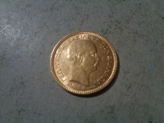 Greece 20 Drachma Gold 1884 Xf,  /au