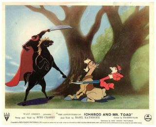 The Adventures Of Ichabod And Mr.  Toad Lobby Card Walt Disney Headless Horseman