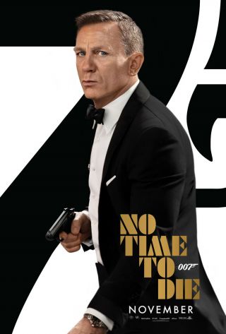 No Time To Die Movie Poster 2 Sided Rare Version B 27x40 Daniel Craig
