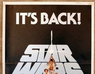Star Wars 1981 re - issue Australian cinema daybill movie poster rare 2