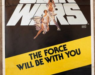 Star Wars 1981 re - issue Australian cinema daybill movie poster rare 3