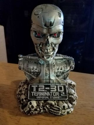 Terminator 2 3d Universal Studios Bust Statue Rare