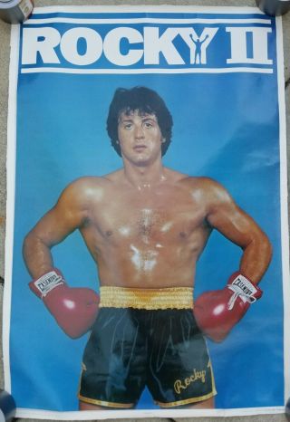 Vintage Rare 1979 Rocky Ii Thought Factory Poster Balboa Stallone Sequel Boxing