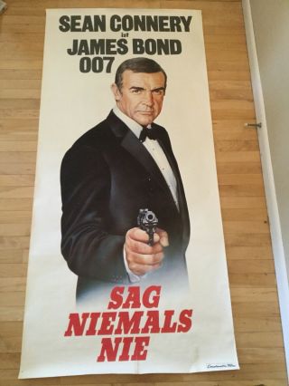 James Bond Xxl 30x70 Door Panel Poster Never Say Again Connery 1983 German
