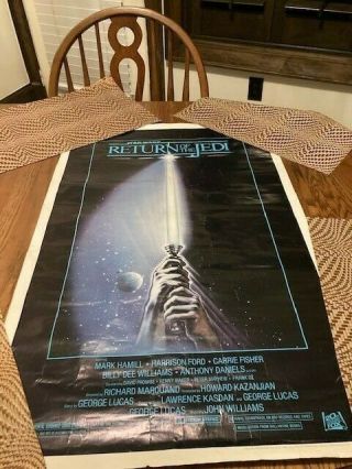 1983 Star Wars Return Of The Jedi And Authentic Movie Poster
