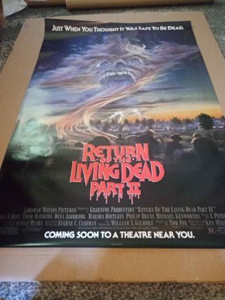 Return Of The Living Dead Part Ii 1987 Authentic Theatre,  S/s 1 - Sheet