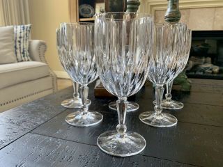Set Of 6 Mikasa Heavy Crystal Regal Flair Iced Tea/Water Beverage Goblets 2