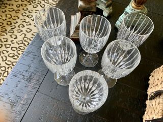Set Of 6 Mikasa Heavy Crystal Regal Flair Iced Tea/Water Beverage Goblets 3