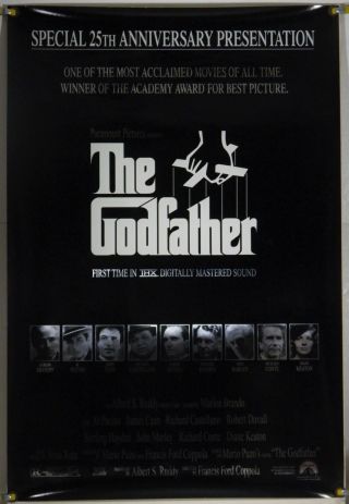 The Godfather Rolled Foil Orig 1sh Movie Poster Marlon Brando Pacino Rr97 (1972)