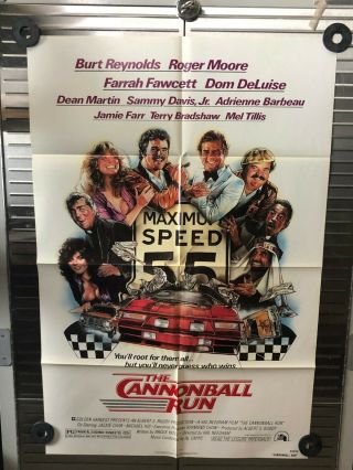 " The Cannonball Run " Movie Poster 1981 One Sheet 27x41