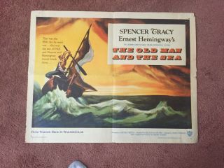 Movie Poster From The Old Man And The Sea - Starring Spencor Tracy - 1958