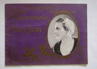 Don Juan Program W Movie Poster Art 1926 John Barrymore Mary Astor