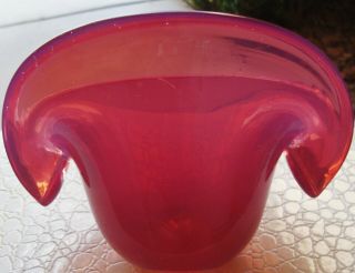 Art Glass Vintage Vase Dusty Rose Pink Mid Century 40 