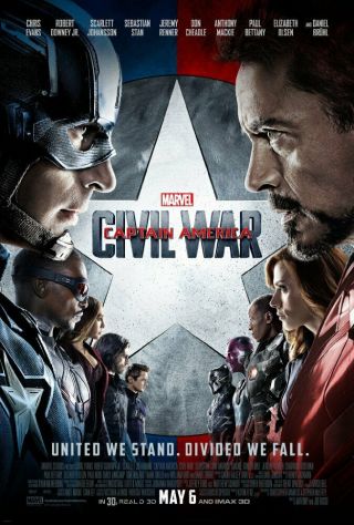 Captain America:civil War (2016) | Movie Poster | 27x40 Double Sided