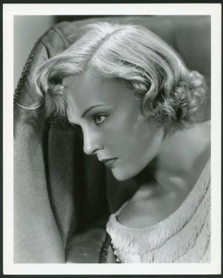Madge Evans In Stylish Portrait 1930s Mgm Dblwt Photo By Clarence Bull