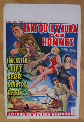 From Here To Eternity Frank Sinatra Belgian Movie Poster 