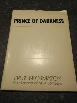 John Carpenter Prince Of Darkness Press Kit Universal Studios