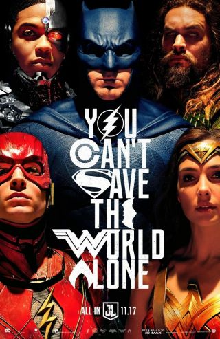 Justice League 2017 Ds 2 Sided 4x6 