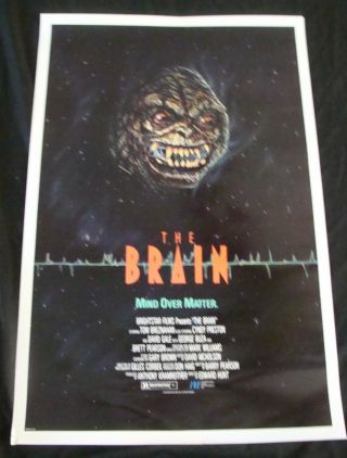 The Brain Movie Poster David Gale Cyndy Preston 1988 Video Promo