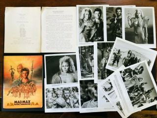 Mad Max Beyond Thunderdome (1985) - Press Kit Photos W/env & Warner Press Notes