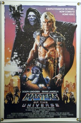 Masters Of The Universe Rolled Orig Video Movie Poster Drew Struzan Art (1987)