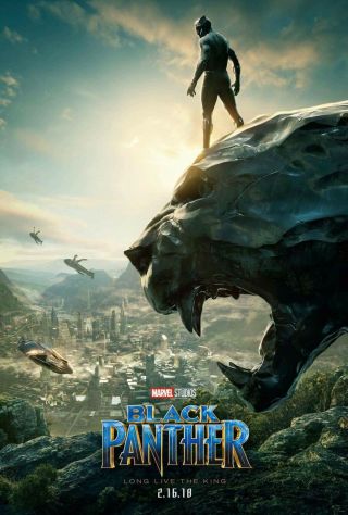 Marvel Black Panther 2018 Advance Teaser Ds 2 Sided 27x40 Movie Poster C Boseman
