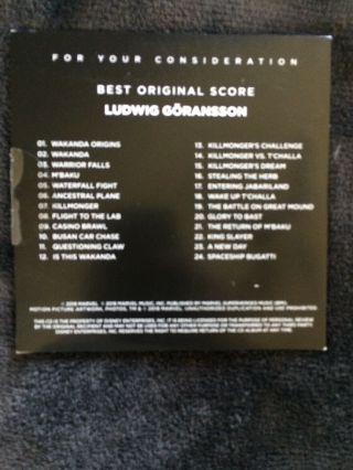 FYC Marvel Black Panther CD Best Score Oscar Ludwig Goransson 2