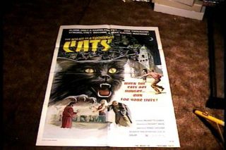 Night Of A Thousand Cats Orig Movie Poster 1974 Cult Horror