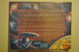 Star Trek " Romulan Encounter " 22 " X 28 " Poster Framed 3d Ship Magic Eye
