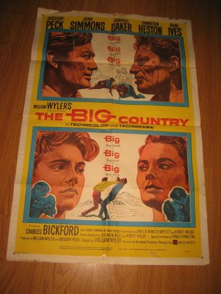 The Big Country 1sh Movie Poster