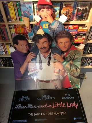Three Men And A Little Lady Movie Standee Video Store Display Htf