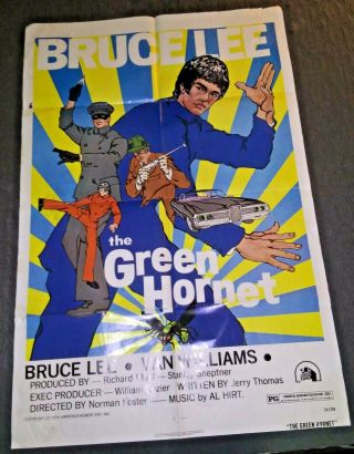Vintage 1974 The Green Hornet Bruce Lee Movie Poster 27 X 41 74/269
