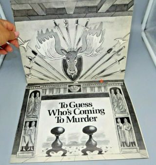 1976 Murder By Death Neil Simon Pop - Up Movie Promo Card Charles Addams Art