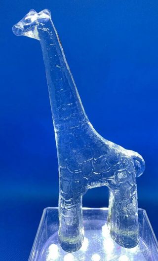 Private Listing For Paul: Vtg Kosta Boda Art Glass Giraffe 7” Tall,  Flat Back